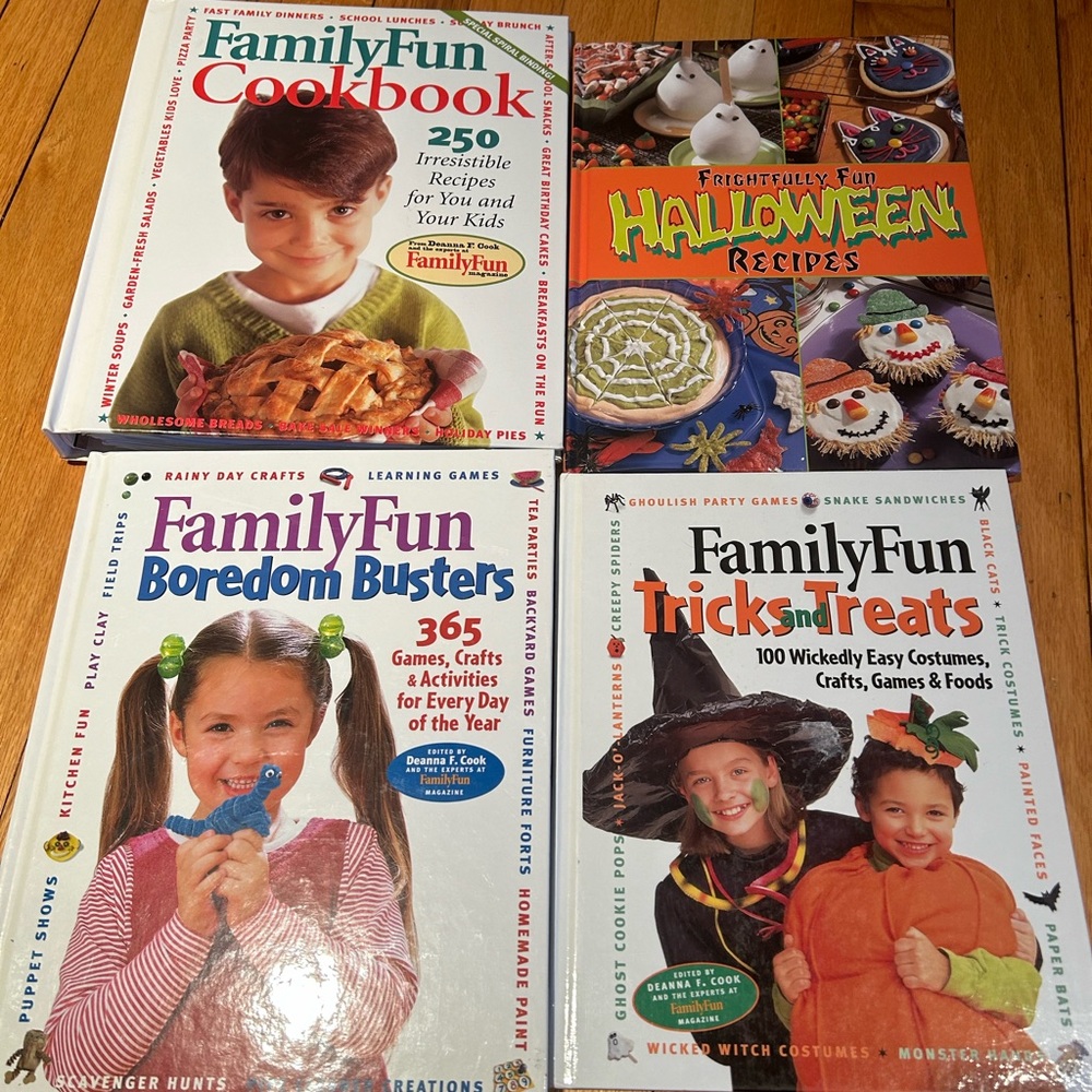 4 Hardcover Family Fun books. Recipes and activities!